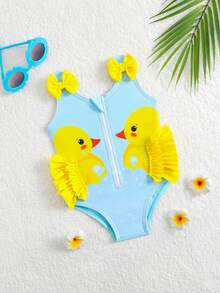 Body bébé nouveau-né mignon avec appliqués, broderie et patchwork en maille - Multicolore - Voir 1