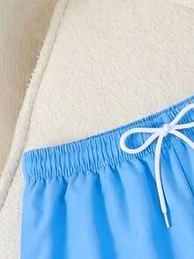 SHEIN 2 piezas Traje de baño para adolescentes varones - Celeste - Ver 4