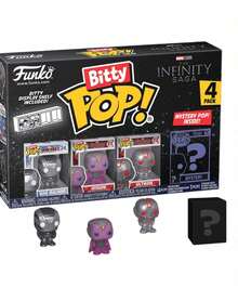 Funko Bitty Pop Marvel The Infinity Saga 4 Packs Mini Vinyl Figures With Stackable Display Shelf & Mystery Figure, War Machine Vision Ultron Collectible Set - Multicolor - View 9