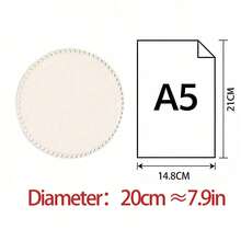 Bases de madeira inacabadas para cestos de crochê - Placas redondas em branco, ideais para projetos de tricô e artesanato. - Damasco - Ver 15