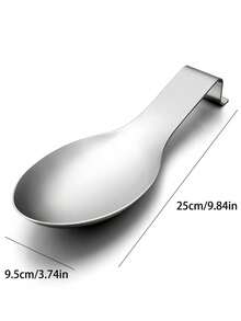 1 pieza Soporte para tapa de olla de acero inoxidable plateado, descansador de cucharas minimalista plateado para la cocina - Plateado - Ver 10