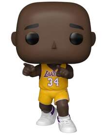 Funko Pop 篮球洛杉矶湖人队奥尼尔 2000 年西部决赛纪念版 #208 乙烯基人偶收藏品，带官方包装盒，可用于展示收藏 - 彩色 - 查看 2