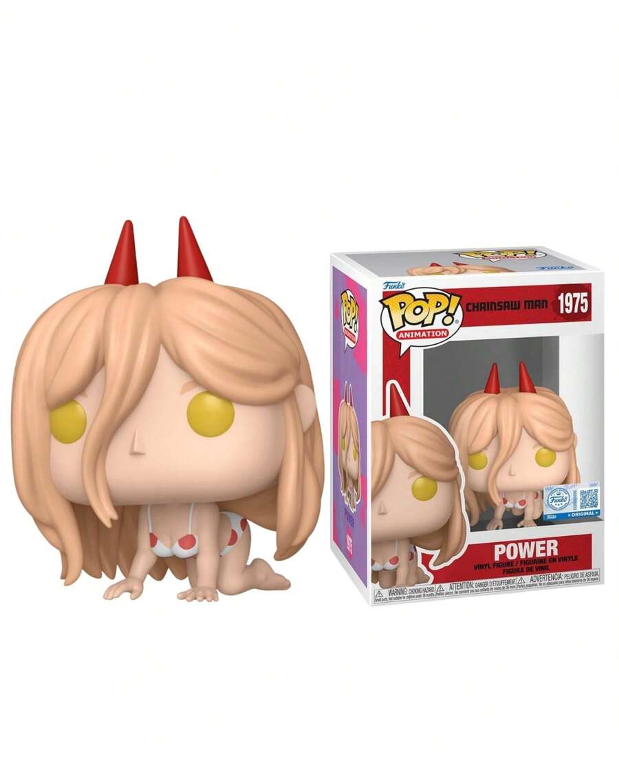 Funko Figura de vinilo de chica demonio de anime #1975, personaje de ojos amarillos y cuernos en pose estilizada, modelo de exhibición de animación pop para estantería, escritorio o idea de regalo - Multicolor - Ver 1