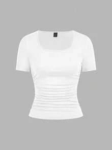 SHEIN EZwear 4件套女士休闲简约T恤，适合夏季穿着 - 彩色 - 查看 7