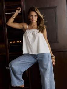 Aralina BABYDOLL CAMI TOP WITH BRODERIE TRIM - White - View 1