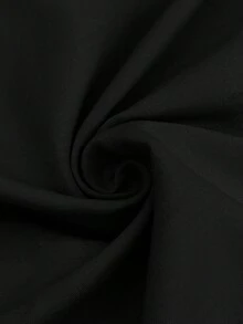 EMERY ROSE 春夏新款轻盈简约休闲舒适度假家居服纯白色蝙蝠袖圆领套头衫加大码女式上衣 - 黑色 - 查看 6