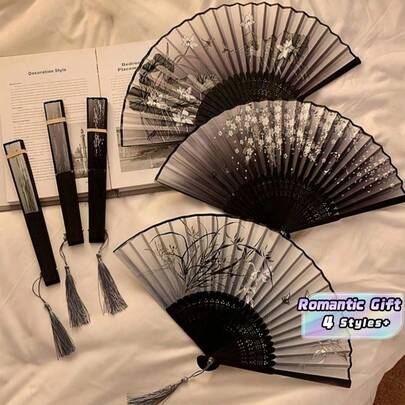 SHEIN Chinese Style Folding Hand Fan Portable Mini Black Fan For Dance Summer Cooling Beach Travel,Valentine's Day,Brazilian Valentine's Day,Brazil Valentine's Day,June 12 Valentine's Day,Saint John's Day, June Festivals,Love Gifts,Couple Gifts,Romantic Gifts,Anniversary Gifts,Gift For Boyfriend,Girlfriend,Present,Jewelry,Brazilian June Festival,June Celebration,Saint John Festival,Saint Peter's Feast,Saint Anthony's Day,Brazil June Celebrations