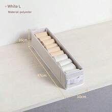 1Sock Drawer Storage Box , Original White, Underwear Divider Box, Wardrobe/Cabinet/Dresser Storage Box, Suitable For Underwear, Stockings, Legging - Multicolor - View 27