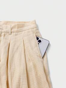 AXEPEAK Quần dài nam dáng rộng, đa năng, có túi và khóa kéo. - Màu Khaki - Xem 5