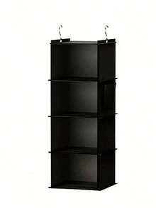 1PC Hanging Wardrobe Storage Shelf For Closet, Foldable Muti-Layers Hanging Clothes Organizer With Side Pockets And Hooks, Space Saving Foldable Garment Storage Rack For Home And Travel Use Decorations A Festival Decor Room Decor Home Decor - Multicolor - View 12