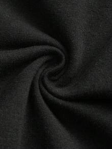 SHEIN EZwear 2条装女士95%纯棉黑色和棕色七分紧身休闲打底裤，适合夏季穿着 - 彩色 - 查看 8