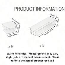 抽屉式桌面化妆品收纳盒，2件/6件组合透明塑料抽屉收纳盒套装，透明梳妆台收纳盒，精致收纳盒，桌面抽屉分隔收纳盒和储物盒，适用于收纳化妆品、珠宝、厨房小物、卧室、浴室、办公室用品，圣诞节节日送礼佳品。 - 無色 - 查看 10