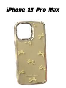 Luxury Rhinestone Lens Bow Phone Case Compatible With IPhone 17 16 15 14 Promax 13 Luxury Stylish Blingbling Protect Back Cover - Yellow - View 21