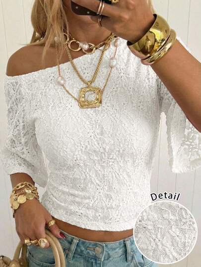 SHEIN EZwear Summer Dopamine Texture Knit Batwing Sleeve Cropped T-Shirt (Women), Suitable For Daily Commute, Dating, Gathering, Autumn/Winter, Christmas, New Year, Thanksgiving, Party, Wedding, Beach, Graduation Ceremony, Fashionable, Elegant, Casual, Outing, Dating, Reservation, Commute, Shiny, Valentine's Day, Elegant, Vacation, Casual, Y2K, Outing, Graduation Ceremony