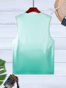 Manfinity RSRT Men's Ombre Coconut Tree Graphic Print Round Neck Tank Top, Holiday - Multicolor - View 2