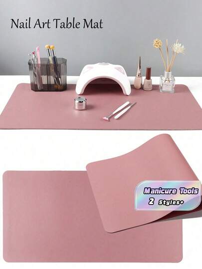 Thảm lót bàn làm móng màu hồng san hô FULL BEAUTY, chống thấm nước và chống bám bẩn, bền bỉ với miếng đệm tay, có thể gấp gọn, thích hợp làm chỗ tựa tay khi làm móng, thảm chăm sóc móng, thảm bàn làm móng, khăn đa chức năng dùng cho làm đẹp, xăm hình, nha khoa, phẫu thuật, dụng cụ làm móng chống thấm nước.
