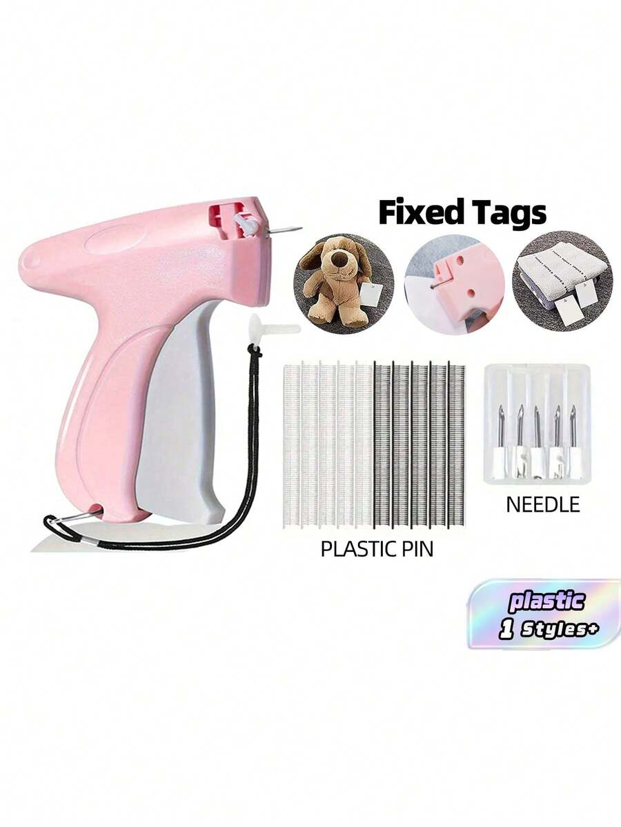 1 + 1000pcs Clothes Repair Sewing Gun Kit, Portable Clothing Mending Sewing Machine, Quick Stitch Gun, Mini Sewing Gun, Fast Mending Clothes Quilt Sewing Gun, Sewing Binding Machine - Sewing Gun + 1000 Glue Needles + 6 Needles - View 1
