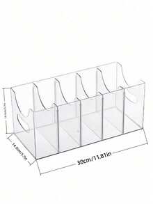 Transparent Multi Size Belt Chain Necktie Headband Scarf Organizer Box Detachable Modular Assembly Daily Wardrobe Storage Dresser Drawer Jewelry Accessory Display Multi Functional Clear Stackable Container - Multicolor - View 16