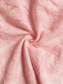 Franclia Lace Patchwork Halter Neck Sleeveless Top - Pink - View 6