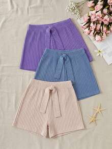 EURMUSE Cotton Line 女士 3 件装多色家居睡裤套装 - 彩色 - 查看 4