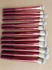 Makeup Brushes Set, Complete Professional Makeup Tools, Portable Storage, Perfect For Beginners & Festive Gift Box - Burgundy - View 10