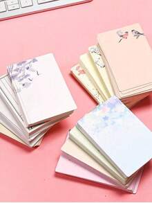 20张装空白樱花卡纸，适用于DIY手工、涂鸦和个性化贺卡 - 厚纸，圆角设计，返校季，学习用品 - 9*5.8cm - 查看 9