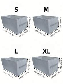 1pc Gray Clothes Storage Box With Handle, Wardrobe Clothes Organizer,Storage Drawer Box , Foldable Fabric Closet Organizers For Clothing, Jeans, Sweater, Bras ,Multi-Functional Dormitory Toy & Clothes Storage Box, For Household Decorations Autumn Decor Festival Decor Room Decor Home Decor Fall Decor Bedroom Decor - Grey - View 6
