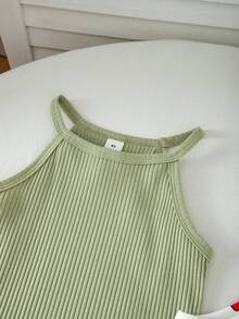 Genkimix Kids Kleine Mädchen Lässig Urlaubs Trägerkleid - Weiss - Übersicht 8