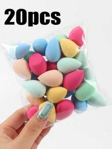10-100Pcs Mini Makeup Sponges, Latex-Free Multicolor For Foundation, Wet & Dry Use For All Skin Types - Multicolor - View 10