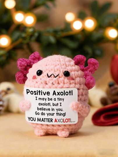POKOJA LAND 1 Hand-Crocheted Desktop Decorative Ornament Fun And Adorable Animal/Plant Sci-Fi Designs Birthday Gift Card Mother's Day/Father's Day Gift For Dad Present For Colleagues, Family, Mom, Women, Men, Her, Him, Sisters, Best Friends Hand-Knitted Positive Emotions Knitting & Crocheting Gratitude, Inspiration, Encouragement Creative Graduation & Holiday Gifts Party Favors, Small Gifts, Souvenirs