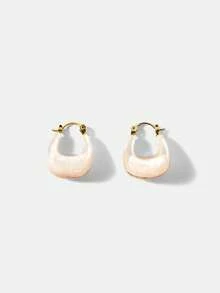 MOTF PREMIUM PRE18K GOLD PLATED EARRINGS PINK RESIN FRESH EARRINGS - Pink - View 4