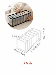 Black 24-Grid Socks Underwear Storage Box - Foldable Fabric Drawer Organizer For Bras Panties Scarf, Space-Saving Wardrobe Closet - Multicolor - View 12
