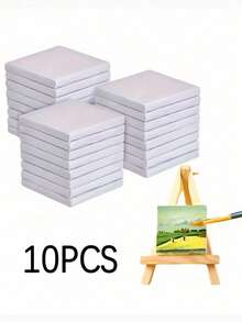 10 Pieces Mini Canvas Panels For Oil Painting And Watercolor - Ideal For Small Art Projects - Multicolor - View 9