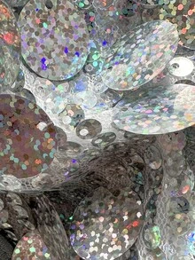Swim Vcay 香槟金亮片迷你杯比基尼上衣和系带泳裤两件套泳装，性感沙滩度假装 - 灰色 - 查看 6