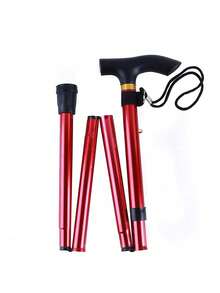 Adjustable Aluminum Crutch - Lightweight Folding Travel Cane With Ergonomic Grip & Non-Slip Tip For Walking Support, Hiking, Travel - Simple Version - View 13