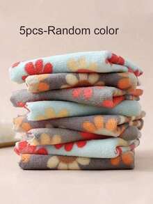 2/5/10pcs Bohemian Floral Pattern Cleaning Cloths - Super Absorbent, Quick Dry, Soft Polyester - Luxurious Home Essential (Random Color) - Multicolor - View 12