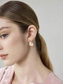 MOTF PREMIUM PRE18K GOLD PLATED EARRINGS PINK RESIN FRESH EARRINGS - Pink - View 5