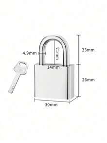 Heavy-Duty Metal Padlock - 4 Keys, Rustproof & Waterproof For Gates, Warehouses & Outdoor Use (Secure Durable Lock) - Silver - View 11