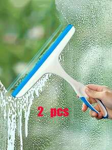 1/2Pcs Ergonomic Handle Squeegee, Multi-Purpose Glass & Floor Cleaning Tool With Easy Hang Design, Durable Plastic For Windows, Shower Doors, Bathroom, Scratch-Free Surface Remover, Space-Saving Storage - Multicolor - View 10