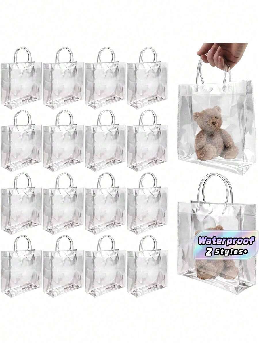 PVC Handbag Transparent Souvenir Bag Gift Bag Stall Gift Bag Plastic Clothing Store Bag - Clear - View 1