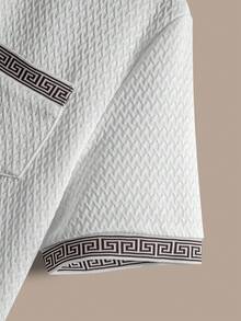 Manfinity Homme Bộ áo polo nam công sở dập nổi họa tiết kim cương, thích hợp cho các hoạt động thường ngày, đi chơi cuối tuần, môi trường làm việc thoải mái hoặc các dịp bán trang trọng, quà tặng cho bạn trai/chồng. - Nhiều màu - Xem 4