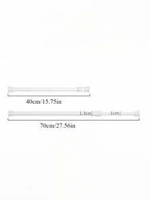 Barra de tensión ajustable sin taladro, barra de cortina telescópica de acero y plástico de alta resistencia para ducha, armario, ventana, toalla y armario. - Multicolor - Ver 12