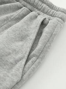 STYNVO Quần short nam mùa hè, kiểu dáng thường ngày, thời trang đường phố, thêu họa tiết, cạp chun, dáng rộng, có dây rút. - Xám - Xem 4