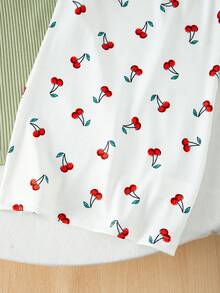 Genkimix Kids Kleine Mädchen Lässig Urlaubs Trägerkleid - Weiss - Übersicht 5