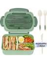 1PC 42Oz Lunch Box, Plastic Box To School With Fork, Spoon And Chopsticks,Containers For Students,Adults Men Women With 4 Compartments, Lunch Food Container Holding Utensils, Sauce Jar, Muffin Liners, Microwave & Dishwasher Friendly, Brown,Back To School, Festivals, Birthday And Christmas For Holiday Gift Giving, Good Lunch Box For School, Office, Outdoor, Travel