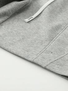 STYNVO Quần short nam mùa hè, kiểu dáng thường ngày, thời trang đường phố, thêu họa tiết, cạp chun, dáng rộng, có dây rút. - Xám - Xem 5
