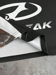 AXEPEAK 男士宽松舒适休闲度假印花时尚百搭背心 - 彩色 - 查看 5