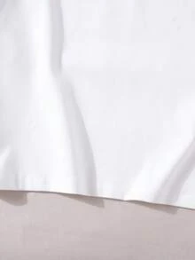 SHEIN Vacaura Kaos Lengan Pendek Warna Polos untuk Remaja/Laki-laki, Cocok untuk Pemakaian Sehari-hari, Desain Minimalis, Kerah Bulat Klasik, Lembut & Nyaman - MultiWarna - View 7