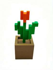 1pc Flower Desktop Decoration Artificial Potted Plant Fake Flowers In Pot Home Office Table Centerpiece Gaming Room Living Room Decor - multicolor - View 15