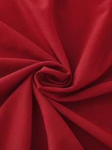 Franclia Summer Waist-Cinching A-Line Mini Dress, Retro French Contrast Color Slip Dress - Red - View 6
